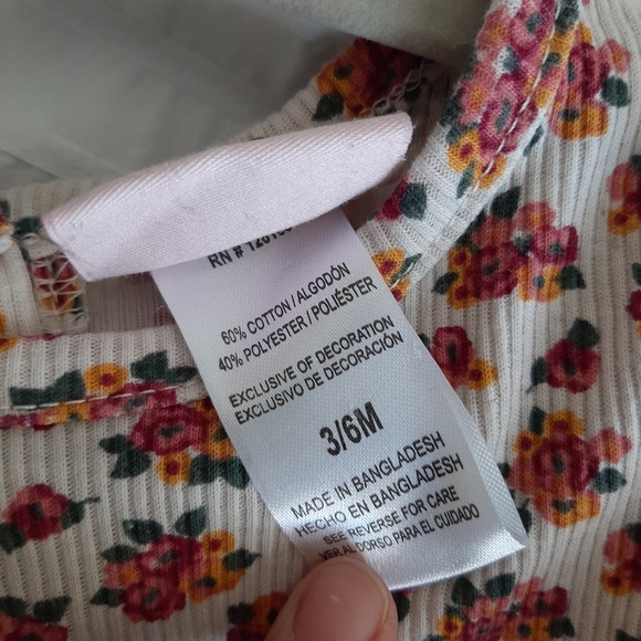 Floral Overall Set🌹3-6 months - Picture 5 of 8